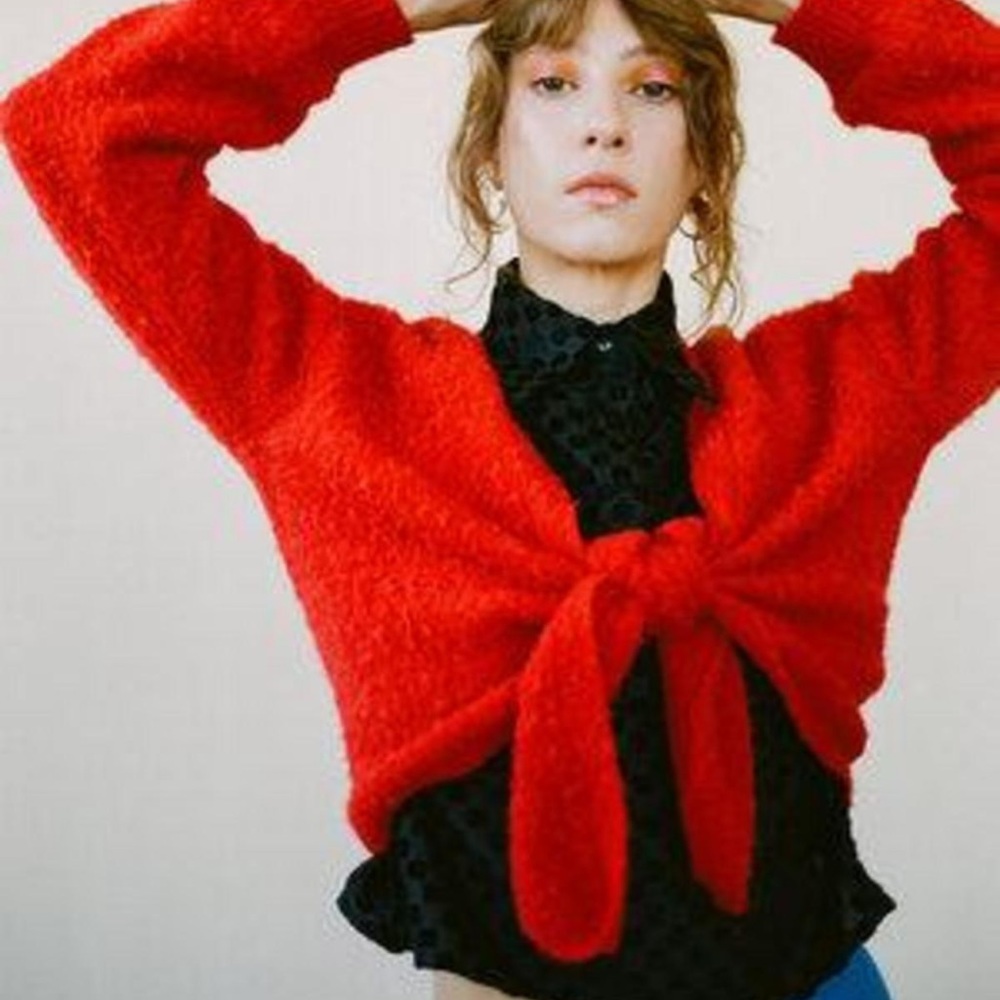 TYLER MCGILLVARY SONJA ALPACA WRAP SWEATER SHRUG